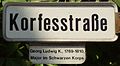 Korfesstr. — Straßenschild/Street sign