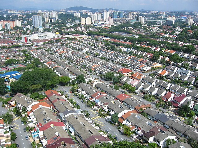 A view of Bangsar, with the Terasek houses of Bangsar Baru in the foreground.