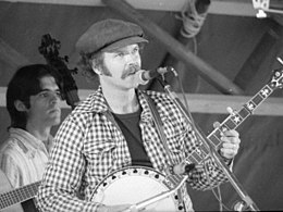 Banjo player Bill Keith in France festival de Courville sur Eure 1977 with Bill Amatneek.jpg
