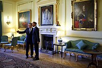 Brown ja Obama "pilarihuoneessa" (2009)