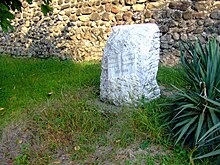 Barbare Jorjadze's tomb in the yard of the Giorgi Chubinashvili Telavi State History and Ethnography Museum Barbare jorjadze.jpg