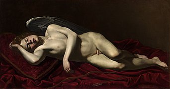 Cupido durmiendo, por Battistello.