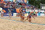 Deutsch: Beachhandball Europameisterschaften 2019 (Beach handball Euro); Tag 6: 7. Juli 2019 – Spiel um Platz Drei, Frauen, Kroatien-Niederlande 0:2 (14:23, 20:22) English: Beach handball Euro; Day 6: 7 July 2019 – Women's Bronze Medal Match – Croatia-Netherlands 0:2 (14:23, 20:22)