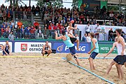 Deutsch: Beachhandball Europameisterschaften 2019 (Beach handball Euro); Tag 6: 7. Juli 2019 – Männerfinale, Dänemark-Norwegen 2:0 (25:18, 19:16) English: Beach handball Euro; Day 6: 7 July 2019 – Men's Final – Denmark-Norway 2:0 (25:18, 19:16)