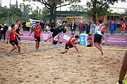 Deutsch: Beachhandball bei den Olympischen Jugendspielen 2018; Tag 6, 12. Oktober 2018; Jungen, Platzierungssspiel Ränge 9-10 – Chinese Taipei (Taiwan)-Uruguay 2:1 English: Beach handball at the 2018 Summer Youth Olympics at 12 October 2018 – Boy's Placement Match 9-10 – Chinese Taipei (Taiwan)-Uruguay 2:1