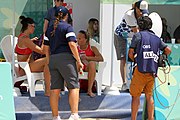 Deutsch: Beachvolleyball bei den Olympischen Jugendspielen 2018; Tag 11, 17. Oktober 2018; Mädchen, Finale – Italien (Claudia Scampoli & Nicol Bertozzi)- Russland (Maria Woronina & Maria Botscharow) 0:2 (19–21/19–21) English: Beach volleyball at the 2018 Summer Youth Olympics at 17 October 2018 – Girls Final – Italy (Claudia Scampoli & Nicol Bertozzi) - Russia (Maria Voronina & Maria Bocharova) 0:2 (19–21/19–21)