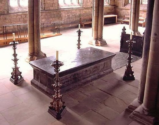 Beda's graftombe in de kathedraal van Durham