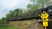 A Black River and Western Railroad excursion train over Dayton Road in Raritan Township Black River and Western 50th Anniversary 138.JPG