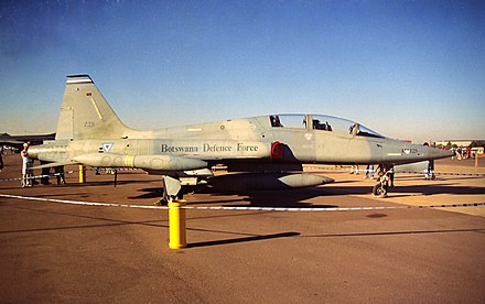 A Botswana Defence Force CF-5 on display