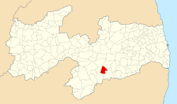 Localização de São Domingos do Cariri na Paraíba