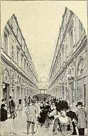 Interior view of the galleries in 1884