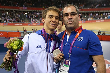 Bryan Coquard et Hervé Dagorne lors des Jeux olympiques de 2012.