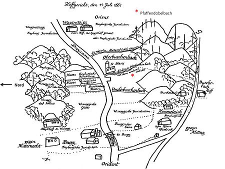 Buchenbach historischer Plan