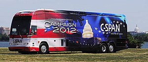 C-SPAN Digital Bus, which tours the U.S. educating the public about C-SPAN resources C-SPAN Bus 2012.jpg