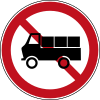 No freight vehicles