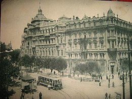 By the early 1900s Odesa had become a large, thriving city, complete with European architecture and electrified urban transport. CP Odessa Dom Russova circa 1920s.JPG