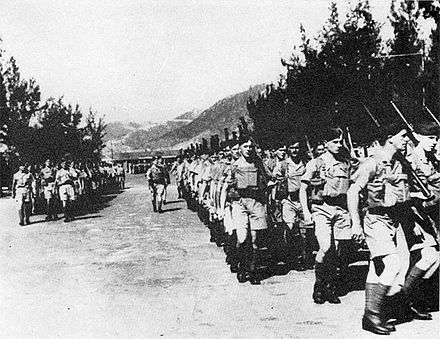Canadian soldiers arriving in Hong Kong, several weeks prior to the Japanese invasion of the city.
