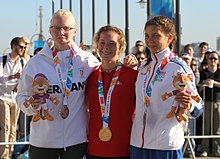 Canoeing at the 2018 Summer Youth Olympics - Girls' C1 slalom Victory ceremony 146.jpg