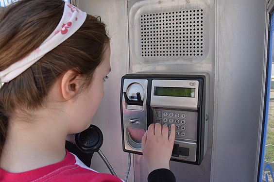 Card phone in Greece (needs a phone card to work).