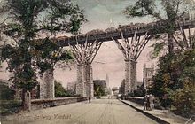 Carvedras Viaduct, built in 1859 by Isambard Kingdom Brunel. It was replaced by a stone viaduct in 1904.