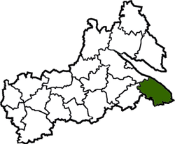 Location of Čihirinas rajons
