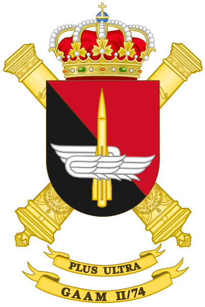 File:Coat of Arms of the 2nd-74 Air Defence Artillery Group.svg