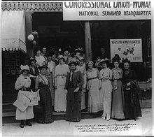 Congressional Union for Women's Suffrage at their summer headquarters in Newport, Rhode Island, c. 1914 Congressional Union for Women's Suffrage at their summer headquarters in Newport, Rhode Island, c. 1914.jpg