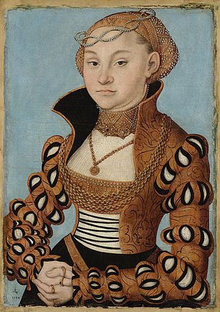 <i>Portrait of a Saxon Noblewoman</i> Painting by Lucas Cranach the Elder