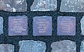 * Nomination Stolpersteine Louis, Johanna and Jenny Pins at Bült 1 (after re-laying) in Dülmen, North Rhine-Westphalia, Germany --XRay 04:12, 14 February 2023 (UTC) * Promotion  Support Good quality.--Agnes Monkelbaan 05:21, 14 February 2023 (UTC)