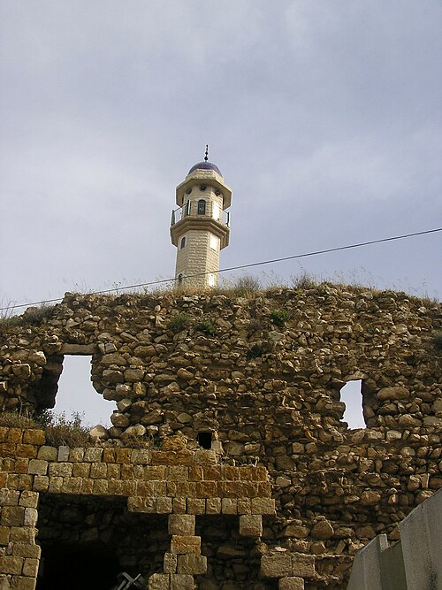 Remains of Zaydani mosque and fortress of Deir Hanna, built by Sa'd el-Omar, brother of Zahir al-Umar