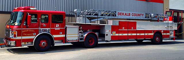 DeKalb County fire truck in Brookhaven