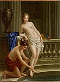 Callisto, nymphe de Diane sortant du bain, (Kallisztó, Diana nimfája, amint kilép a fürdőből) Musée de Cahors Henri-Martin, 1763