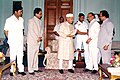 Devi Prasad Bagrodia (2nd from Right) with former President of India Dr. Shankar Dayal Sharma during release of his book 'Jyoti Prabha'