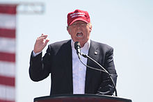 Trump speaks at Fountain Park in Fountain Hills, Arizona. Donald Trump at Fountain Park in Fountain Hills, Arizona 2016.jpeg