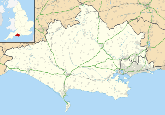 Mapa de los megalitos de Dorset