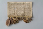 Dronning Margretes valgbrev av 2. februar 1388. Riksarkivet