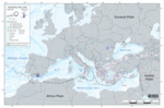 ヨーロッパからコーカサス地域周辺のM5.5以上の地震(1900-2016)