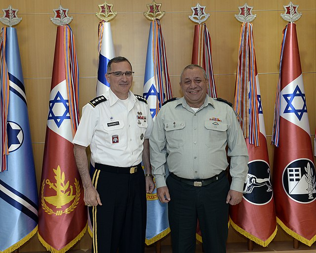 Scaparrotti and Israel's military chief Gadi Eizenkot, 16 August 2016