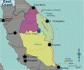 Map of Peninsular Malaysia's East Coast. There were too many roads to draw so I only drew the expressways and the road into Kelantan