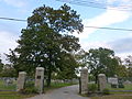 An entrance to Edson Cemetery. Located on Boston Road in Lowell, Massachusetts.