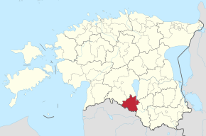 Kart over Tõrva kommune
