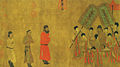 מינוי שגריר טיבט בחצר הקיסר טאידזונג של טאנג, צייר:יאן לי-בן בשנת 641.