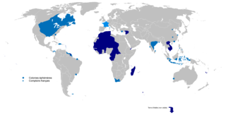 <span class="mw-page-title-main">Evolution of the French colonial empire</span> Timeline of colonies of the French Kingdom and French Republic since the 17th century