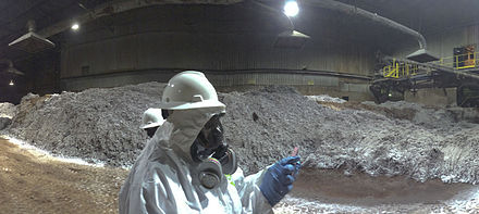 Inspection of slag heap at the Exide facility, April 2014