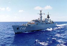 The frigate Bosisio was one of the Brazilian Navy warships sent on a UN mission in Haiti F Bosisio (F-48).jpg