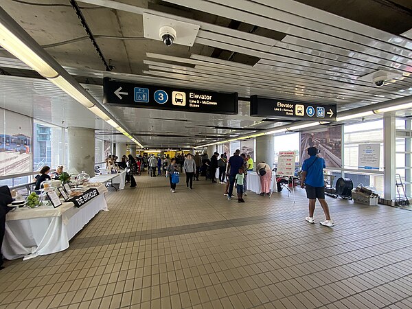 Farewell Line 3 booth in Scarborough Centre station concourse