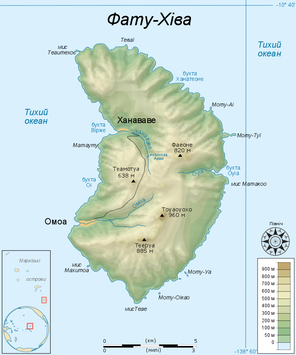 Мапа острова Фату-Хіва