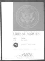Miniatuur voor Bestand:Federal Register 2011-04-26- Vol 76 Iss 80 (IA sim federal-register-find 2011-04-26 76 80).pdf