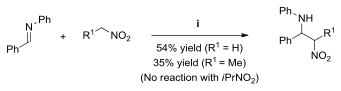 First nitro-Mannich reactions using preformed imines.svg