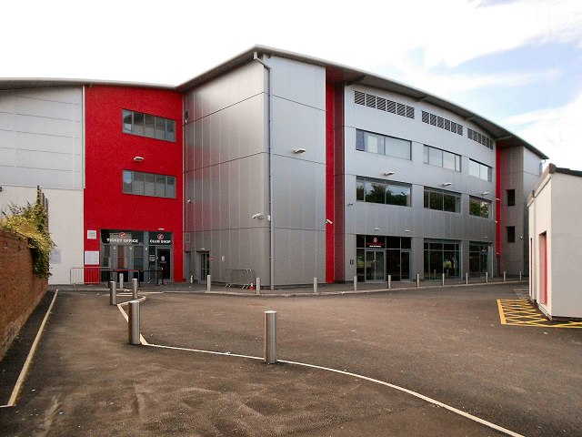 Exterior of the main stand of Highbury Stadium